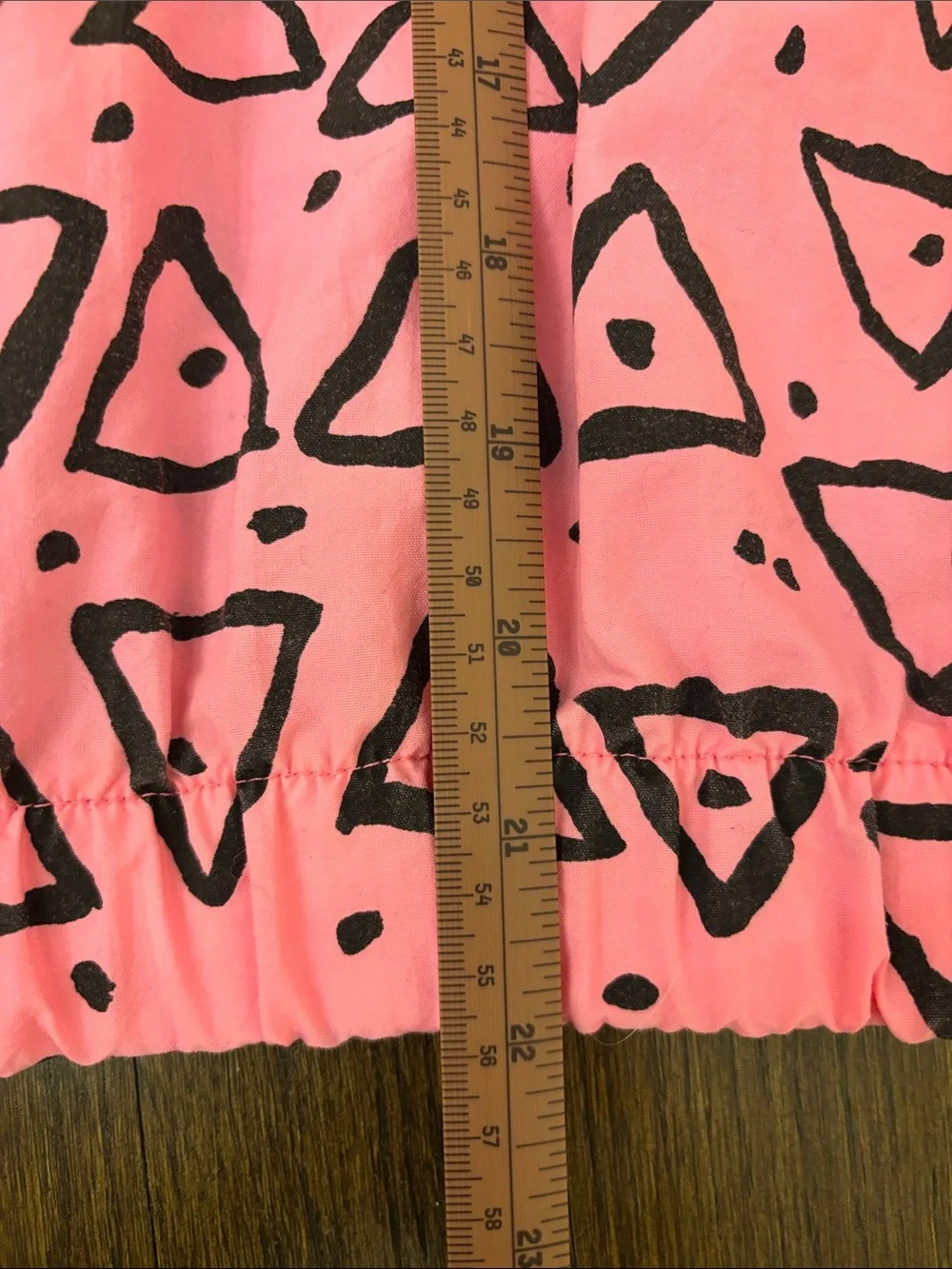 OP vintage 80s Neon Pink & Black Patterned Half-Zip Light Weight Jacket - Picture 7 of 10